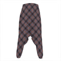 Grey And Orange Plaid Pattern Print Hammer Pants