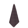 Grey And Orange Plaid Pattern Print Hand Towel