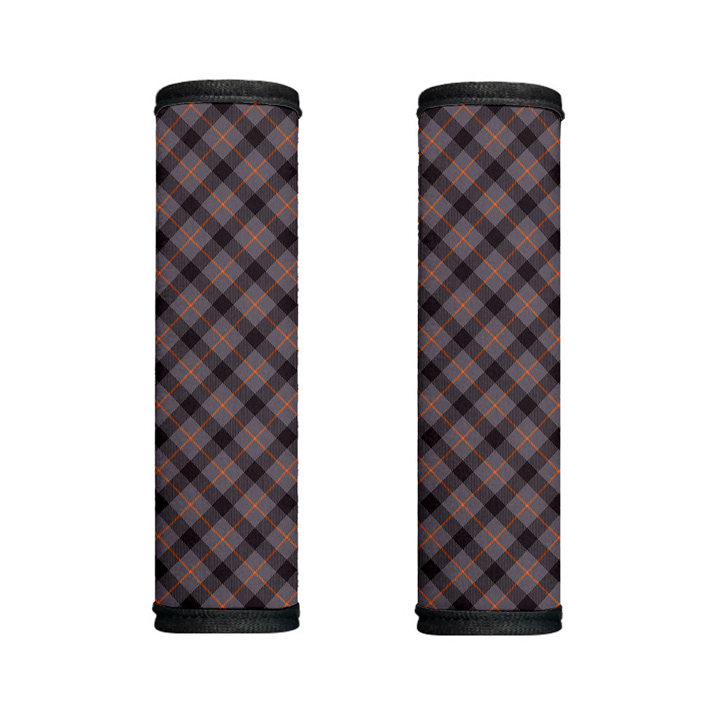 Grey And Orange Plaid Pattern Print Handle Covers