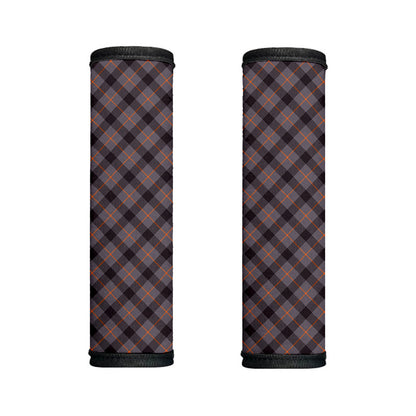 Grey And Orange Plaid Pattern Print Handle Covers