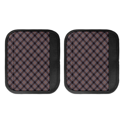 Grey And Orange Plaid Pattern Print Handle Covers