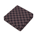 Grey And Orange Plaid Pattern Print Outdoor Seat Cushion Cover