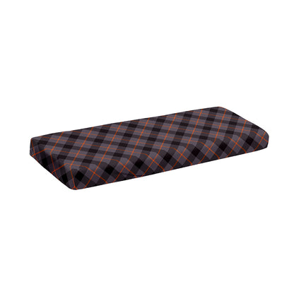 Grey And Orange Plaid Pattern Print Piano Keyboard Cover
