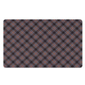 Grey And Orange Plaid Pattern Print Polyester Doormat