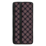 Grey And Orange Plaid Pattern Print Refrigerator Handle Covers