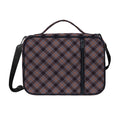 Grey And Orange Plaid Pattern Print Shoulder Strap Bible Bag