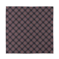 Grey And Orange Plaid Pattern Print Silk Bandana