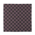 Grey And Orange Plaid Pattern Print Silk Bandana