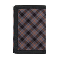 Grey And Orange Plaid Pattern Print Trifold Wallet