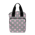 Grey And Pink Polka Dot Pattern Print Bible Tote Bag