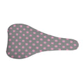 Grey And Pink Polka Dot Pattern Print Bicycle Seat Cover