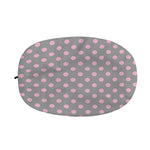 Grey And Pink Polka Dot Pattern Print Car Side Mirror Covers