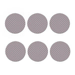 Grey And Pink Polka Dot Pattern Print Coaster Set