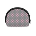 Grey And Pink Polka Dot Pattern Print Coin Purse
