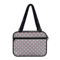 Grey And Pink Polka Dot Pattern Print Double Strap Bible Bag
