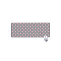 Grey And Pink Polka Dot Pattern Print Extended Mouse Pad