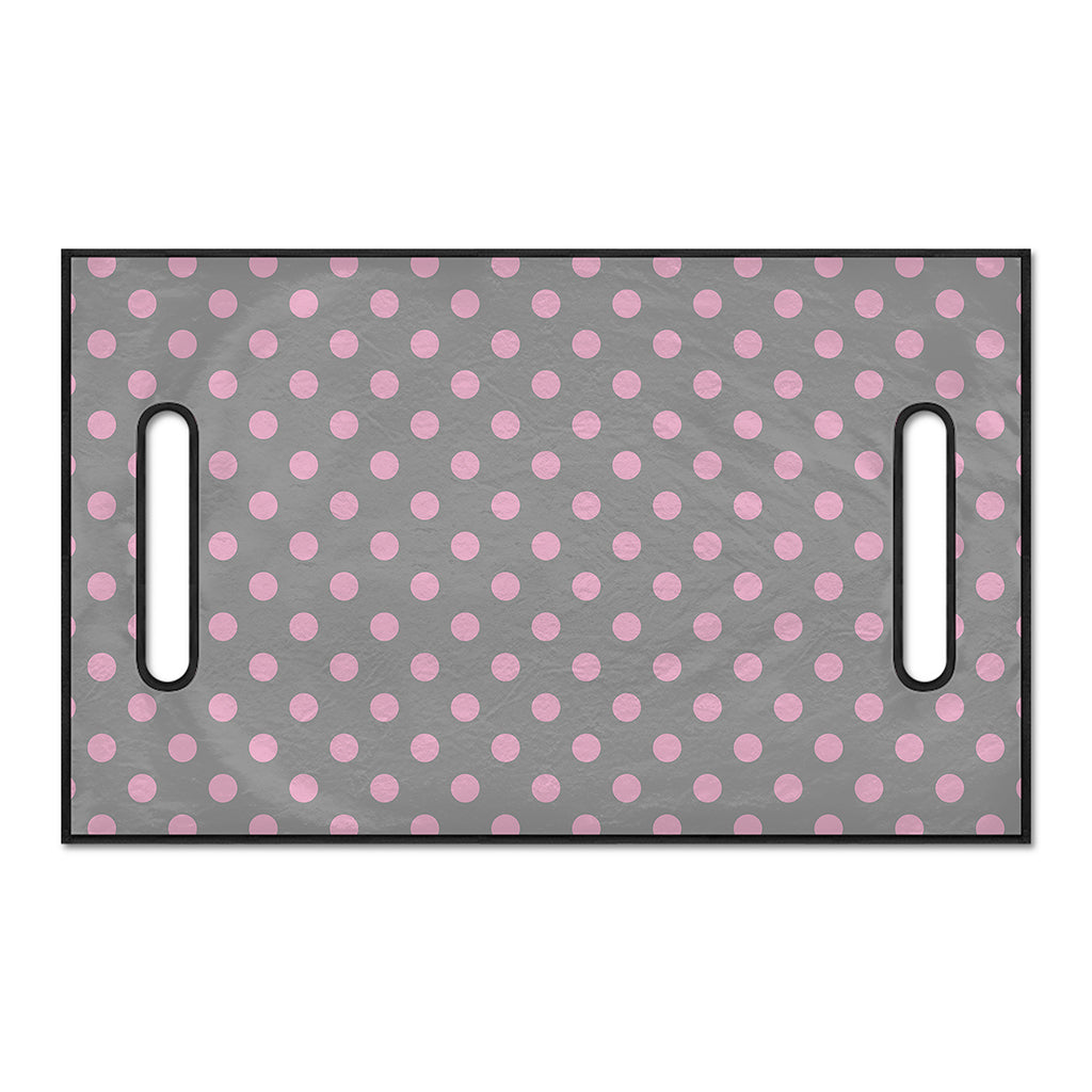 Grey And Pink Polka Dot Pattern Print Golf Cart Seat Cover