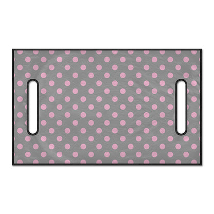Grey And Pink Polka Dot Pattern Print Golf Cart Seat Cover