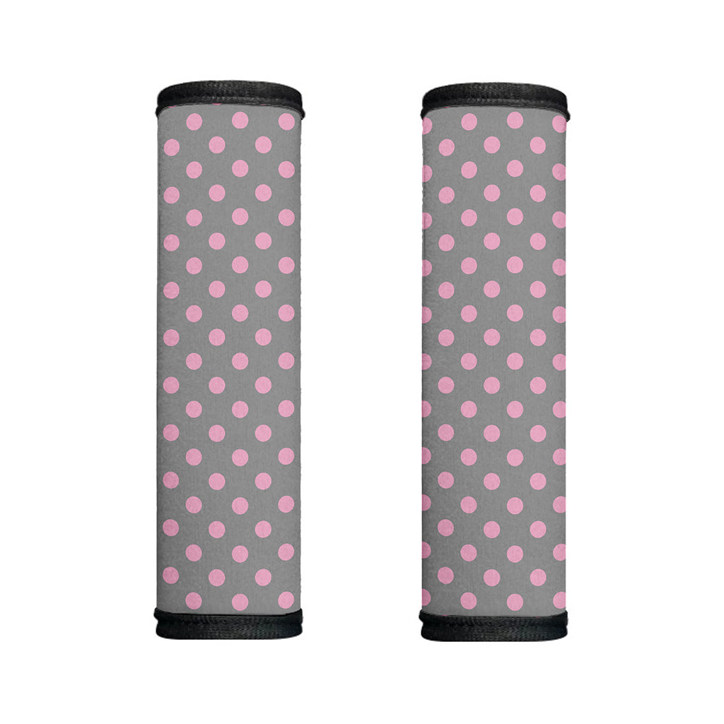 Grey And Pink Polka Dot Pattern Print Handle Covers