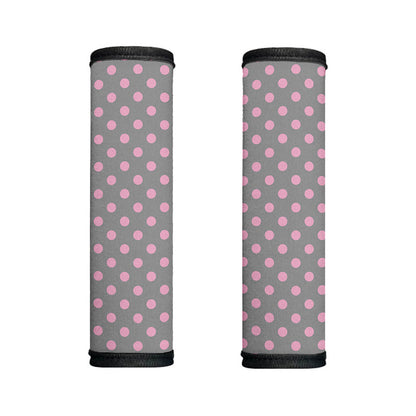 Grey And Pink Polka Dot Pattern Print Handle Covers