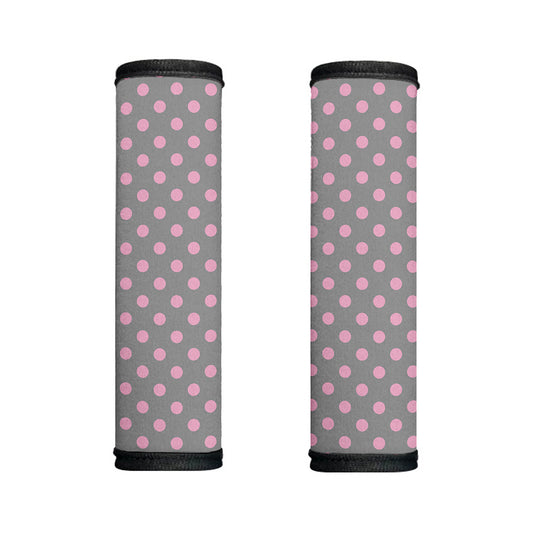 Grey And Pink Polka Dot Pattern Print Handle Covers