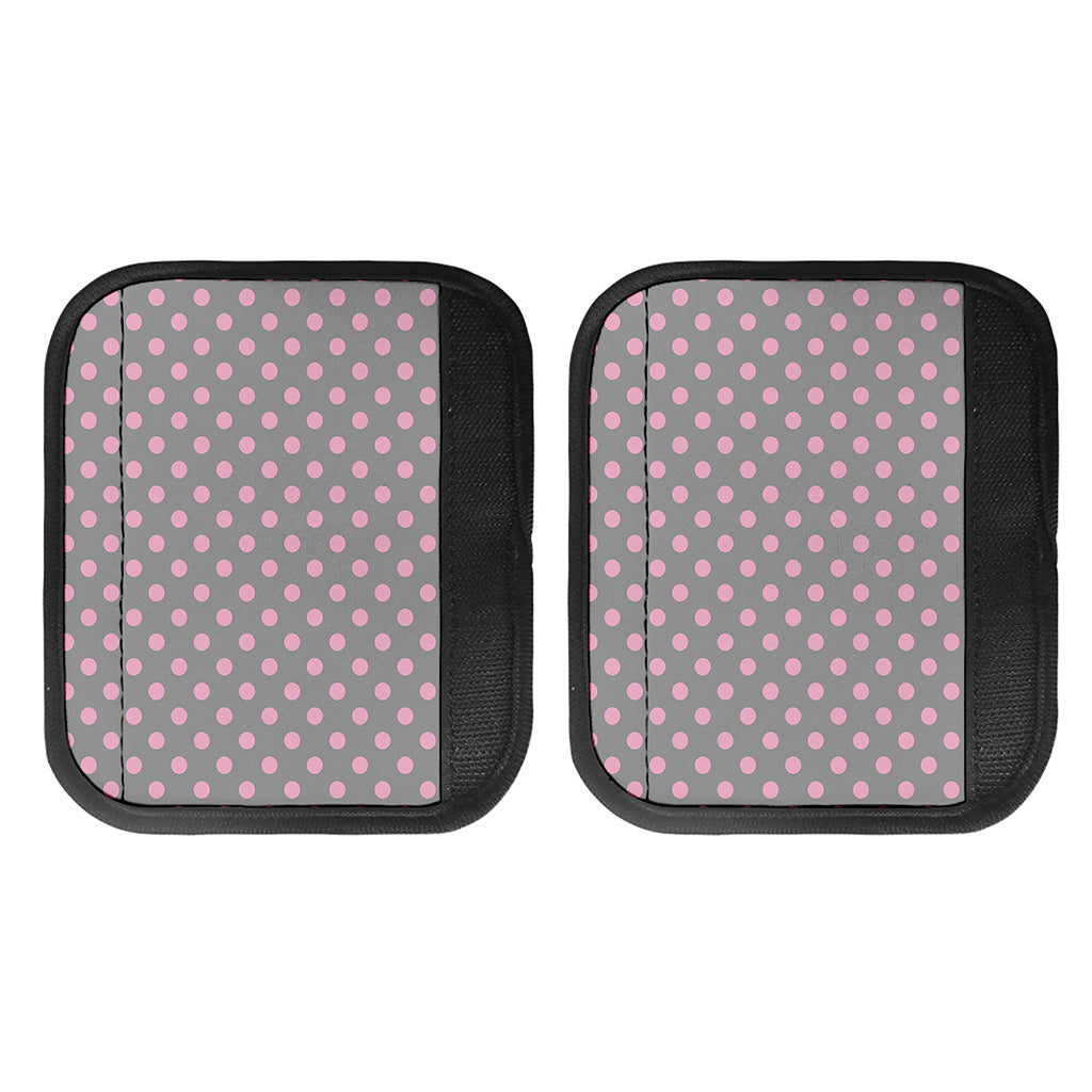 Grey And Pink Polka Dot Pattern Print Handle Covers
