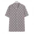 Grey And Pink Polka Dot Pattern Print Hawaiian Shirt