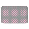 Grey And Pink Polka Dot Pattern Print Indoor Door Mat