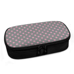 Grey And Pink Polka Dot Pattern Print Insulin Cooler Travel Case