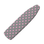 Grey And Pink Polka Dot Pattern Print Ironing Board Cover