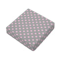Grey And Pink Polka Dot Pattern Print Outdoor Seat Cushion Cover