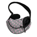 Grey And Pink Polka Dot Pattern Print Pet Sling Carrier