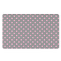 Grey And Pink Polka Dot Pattern Print Polyester Doormat