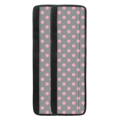 Grey And Pink Polka Dot Pattern Print Refrigerator Handle Covers