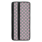 Grey And Pink Polka Dot Pattern Print Refrigerator Handle Covers