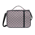 Grey And Pink Polka Dot Pattern Print Shoulder Strap Bible Bag