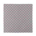 Grey And Pink Polka Dot Pattern Print Silk Bandana