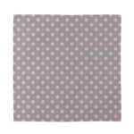 Grey And Pink Polka Dot Pattern Print Silk Bandana
