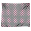 Grey And Pink Polka Dot Pattern Print Tapestry
