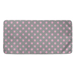 Grey And Pink Polka Dot Pattern Print Towel