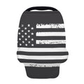 Grey And White American Flag Print Baby Seat Cover