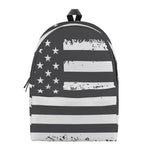 Grey And White American Flag Print Backpack
