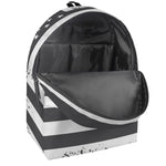 Grey And White American Flag Print Backpack