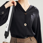 Grey And White American Flag Print Bag Strap