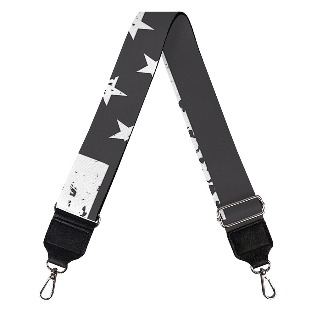 Grey And White American Flag Print Bag Strap