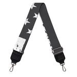 Grey And White American Flag Print Bag Strap