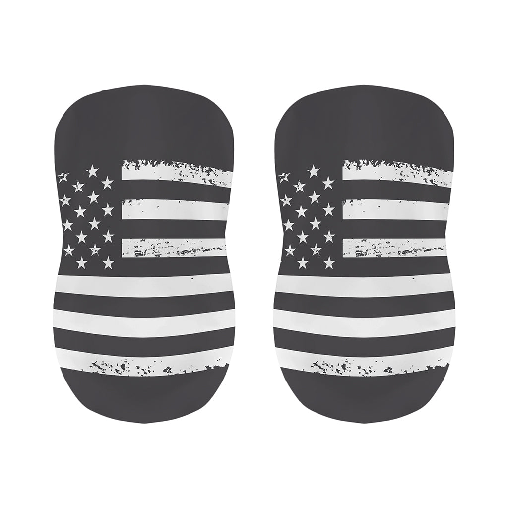 Grey And White American Flag Print Bar Stool Covers