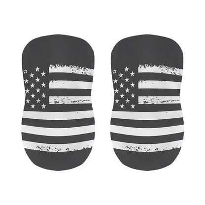 Grey And White American Flag Print Bar Stool Covers