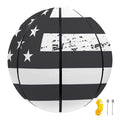 Grey And White American Flag Print Basketball