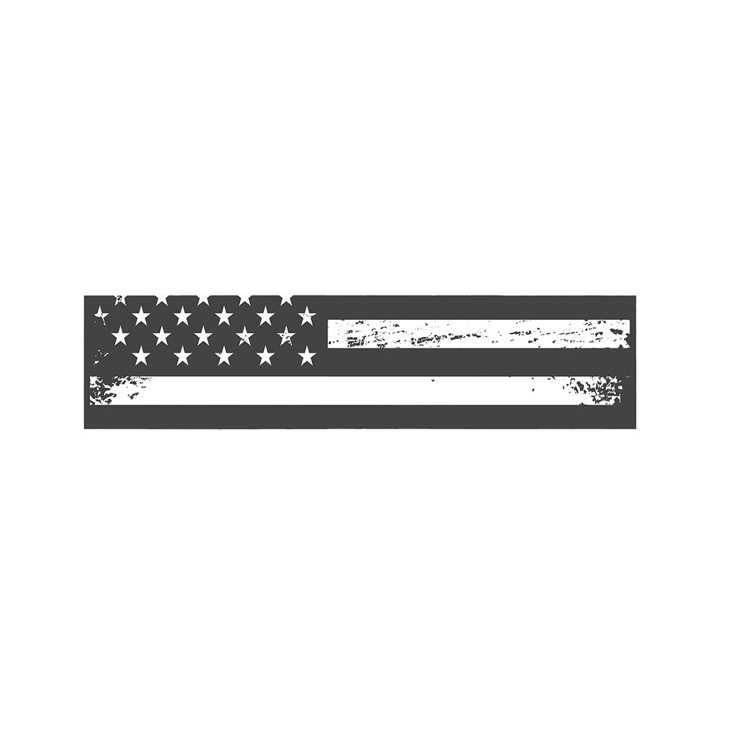 Grey And White American Flag Print Bed Runner